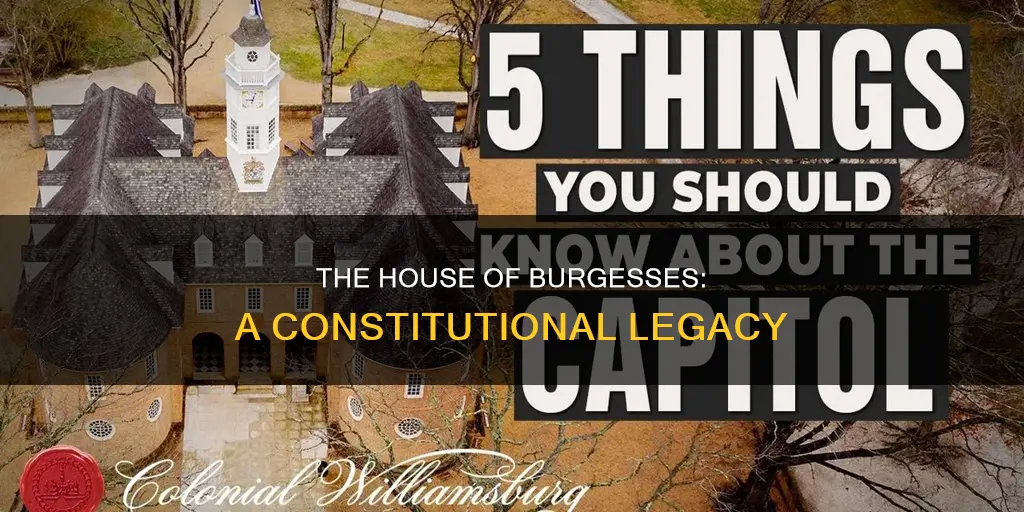 how did house of burgesses influence the constitution