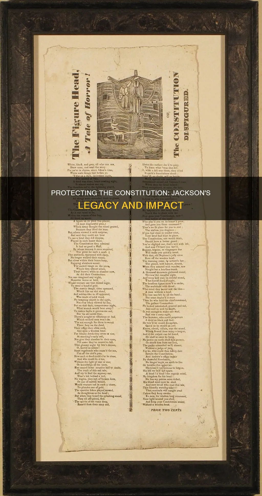 how did jackson protect the constitution