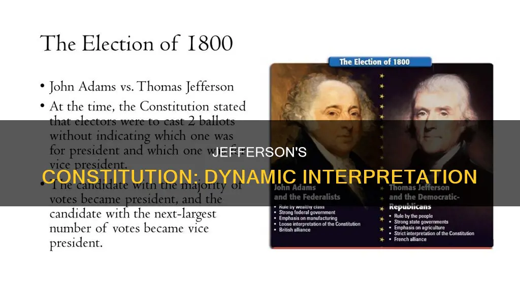 how did jefferson believe the constitution should be interpreted