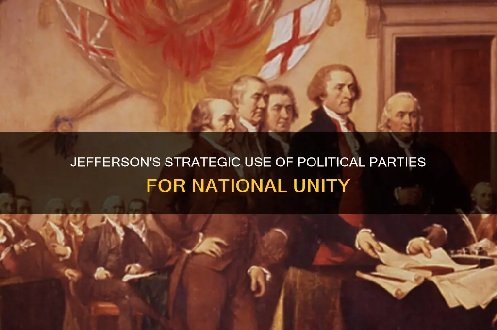 how did jefferson use political parties a source of easement