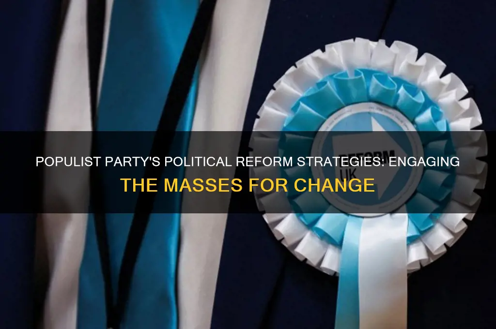 how did populist party engage in political reform