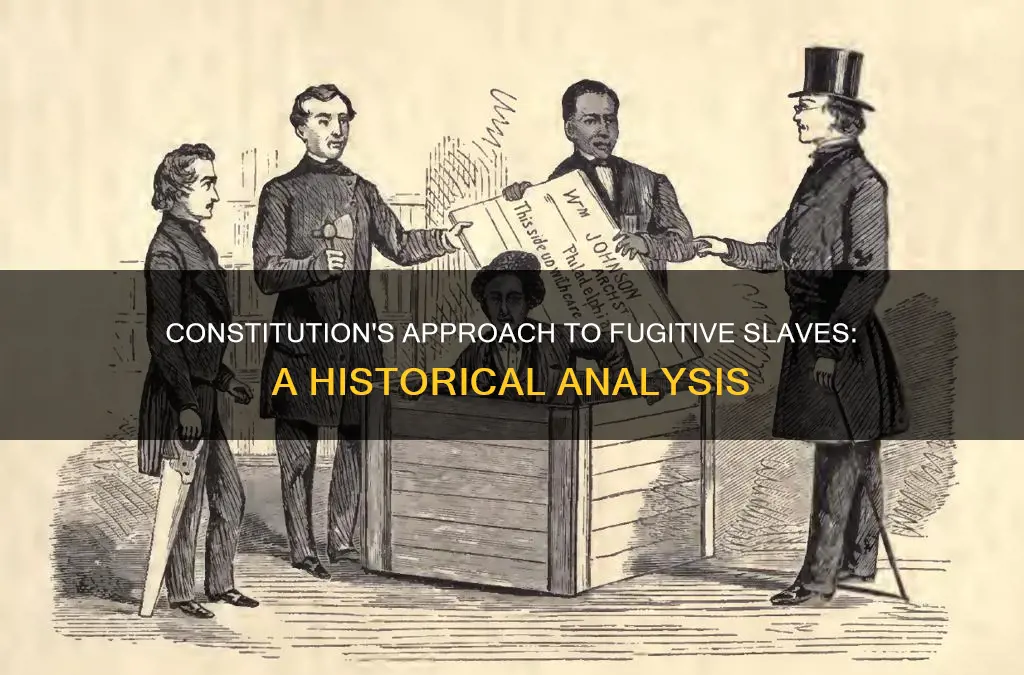 how did the constitution deal with fugitive slaves