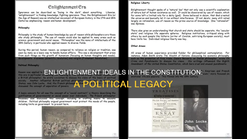 how did the constitution embody enlightment political thought