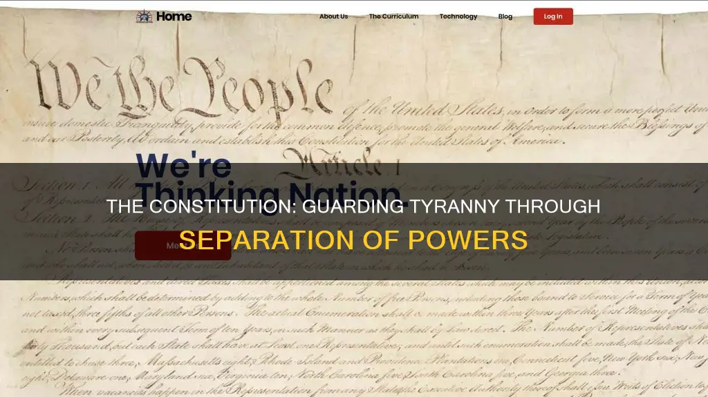 how did the constitution guard against tyranny dbq hook exercise