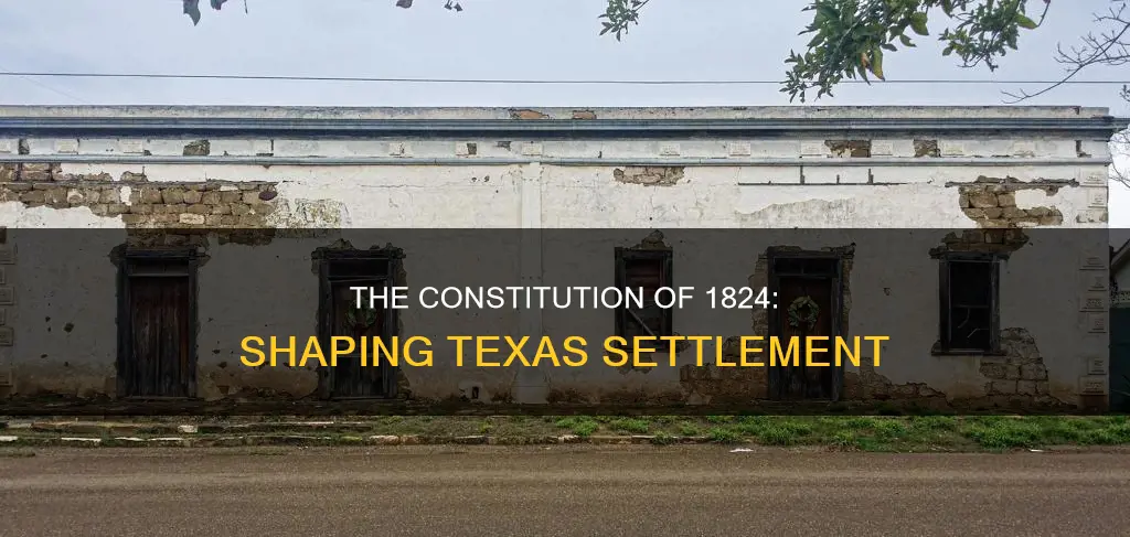 how did the constitution of 1824 affect settlement of texas