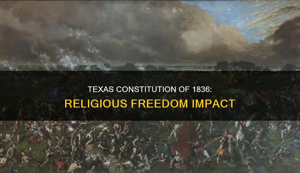 how did the constitution of 1836 affect worship in texas