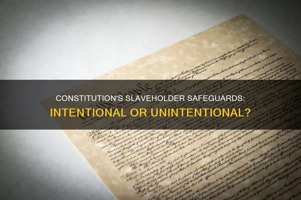 how did the constitution protect the interests of slaveholders