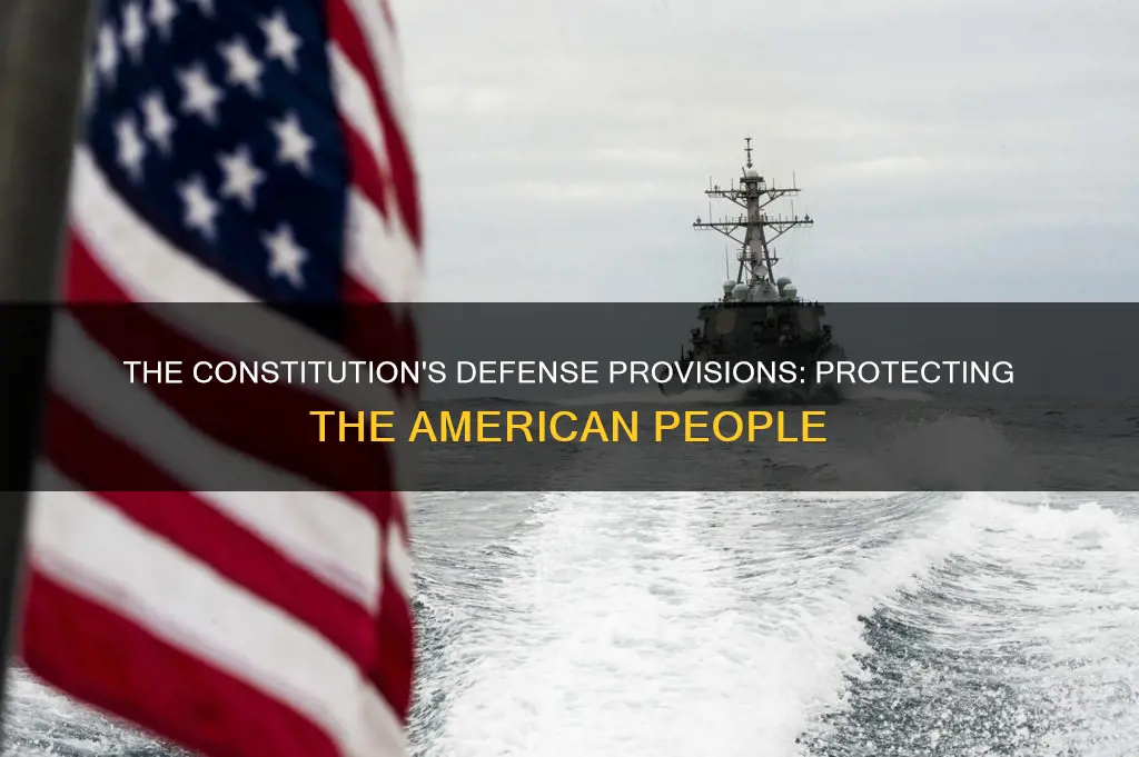 how did the constitution provide for the common defense