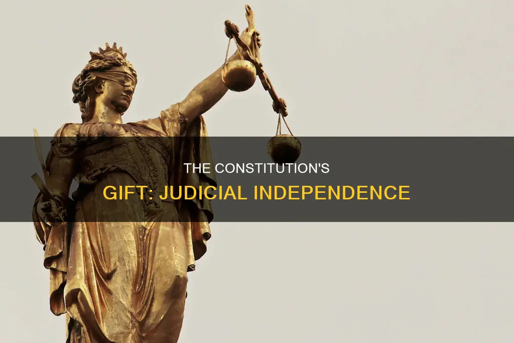 how did the constitution provide judges a measure of independence