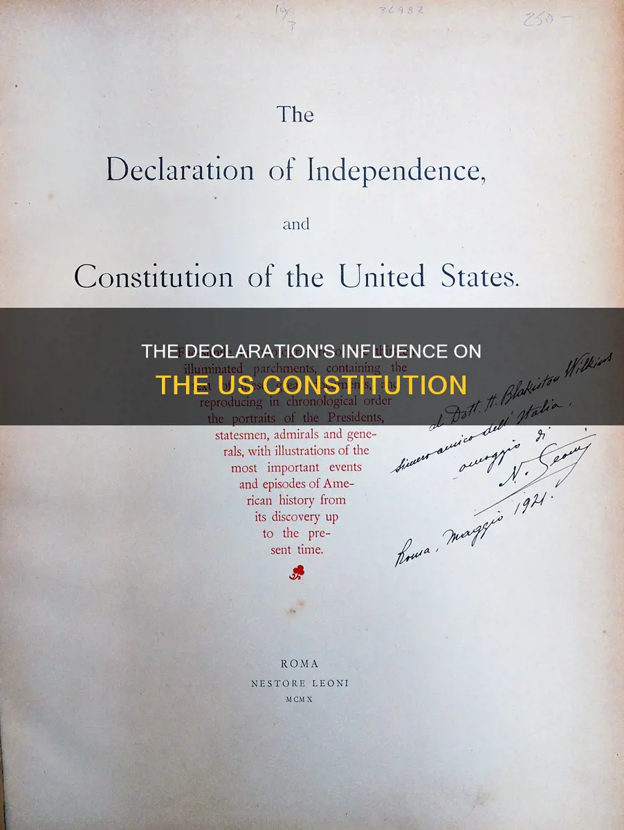 how did the declaration of independence influence the constitution
