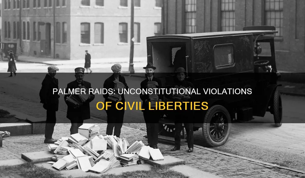how did the palmer raids violate the constitution
