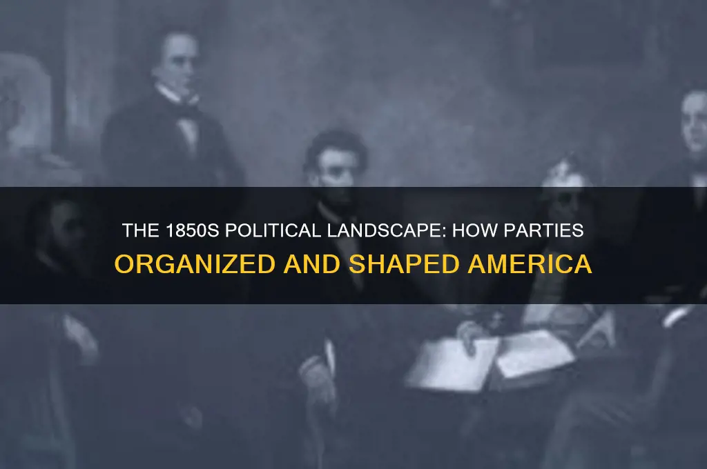 how did the political parties organized in the 1850s