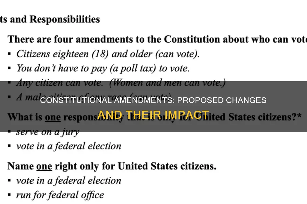 how did the proposed constitution amendments