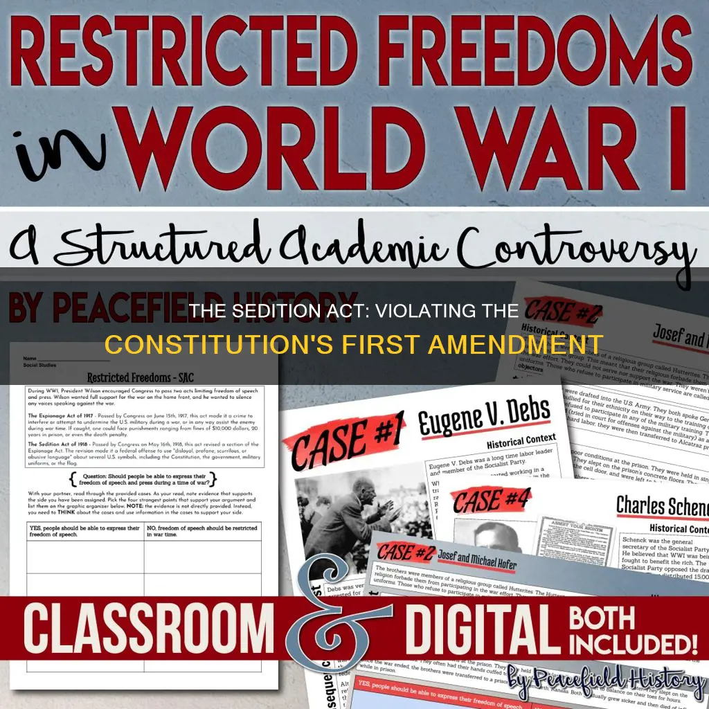 how did the sedition act violate the constitution