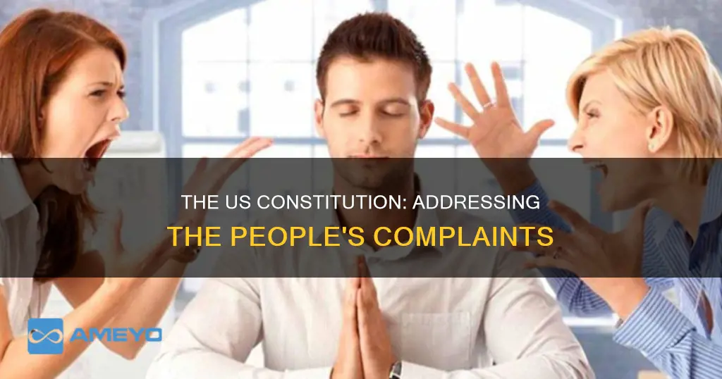how did the us constitution addressed this complaint