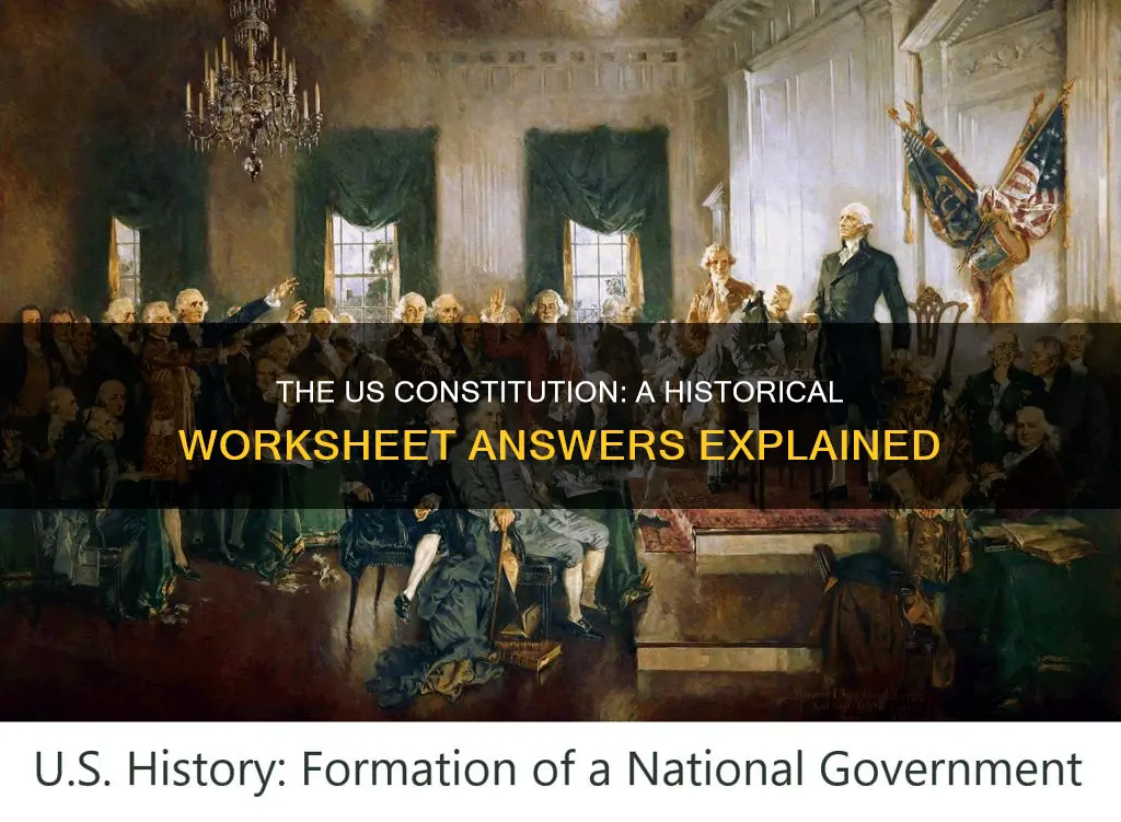how did the us constitution come about worksheet answers