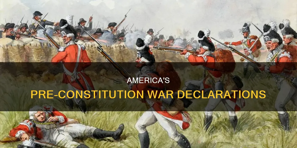 how did the us declare war before the constitution