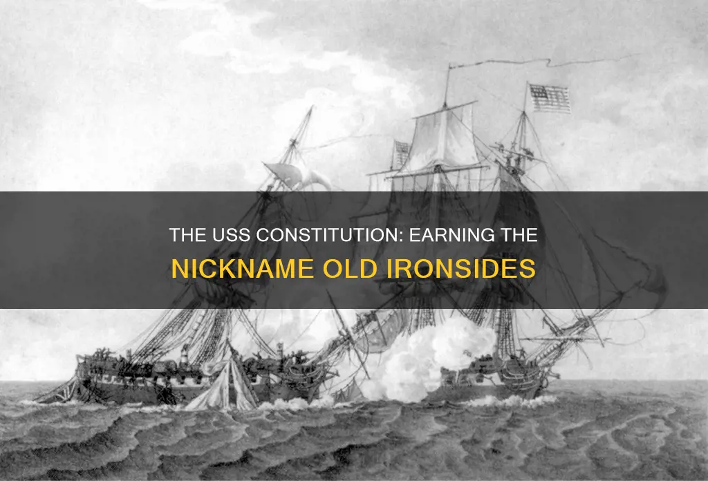 how did the uss constitution get the nickname old ironsides