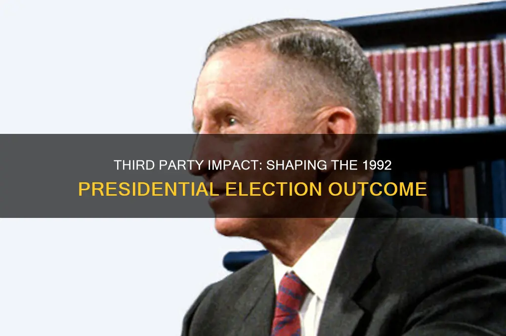 how did third party politics alter the 1992 election