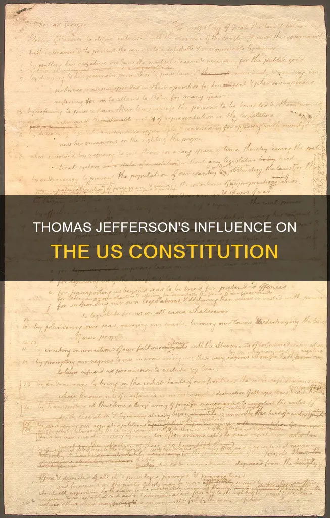 how did thomas jefferson contribute to the constitution