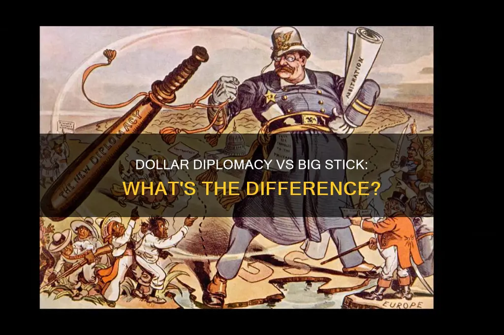how did tue dollar diplomacy differ drom big stick diplomafy