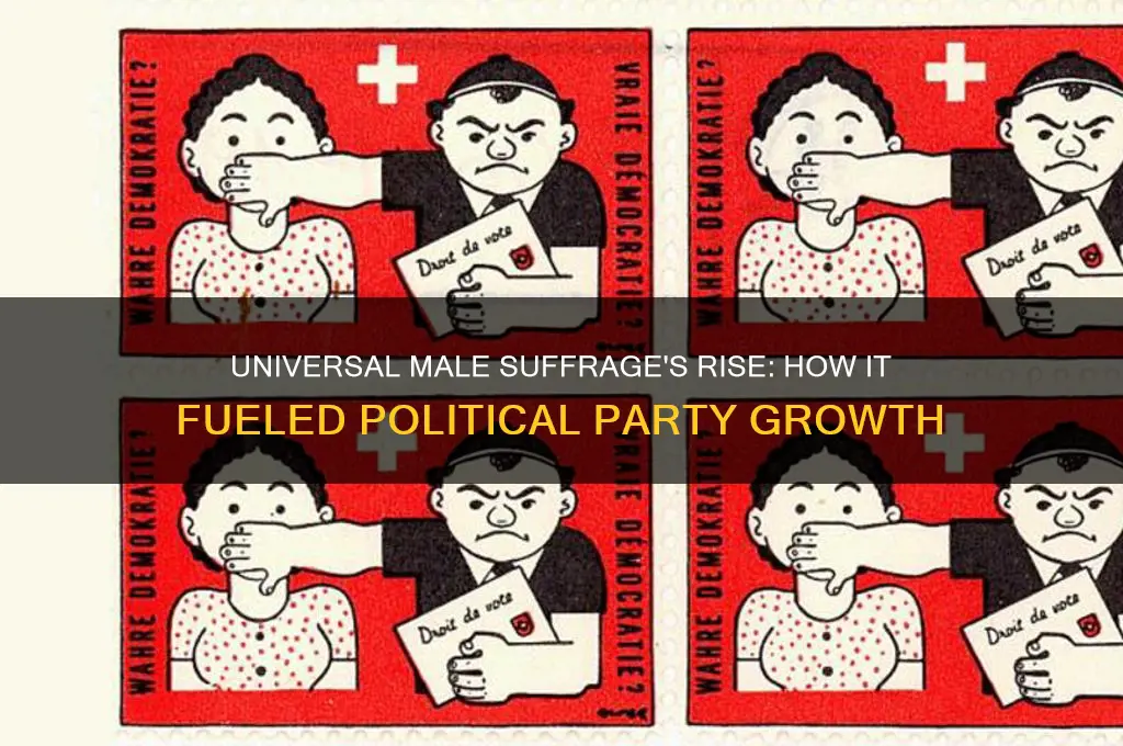how did universal male sufferage grow political parties