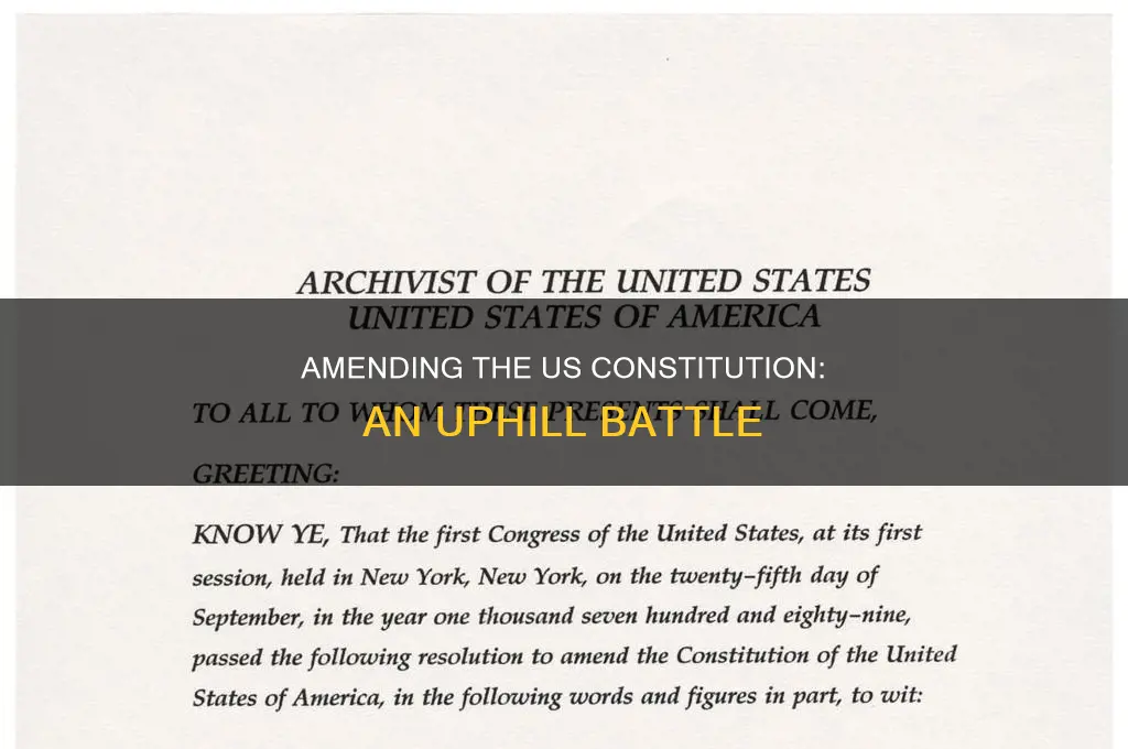 how difficult is it to amend the us constitution edexcel