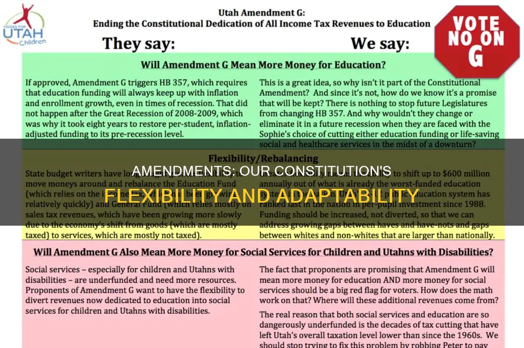 how do amendments make the constitution flexible