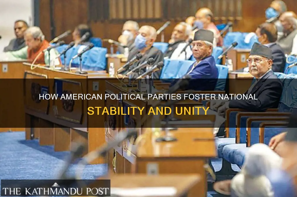 how do american political parties promote stability