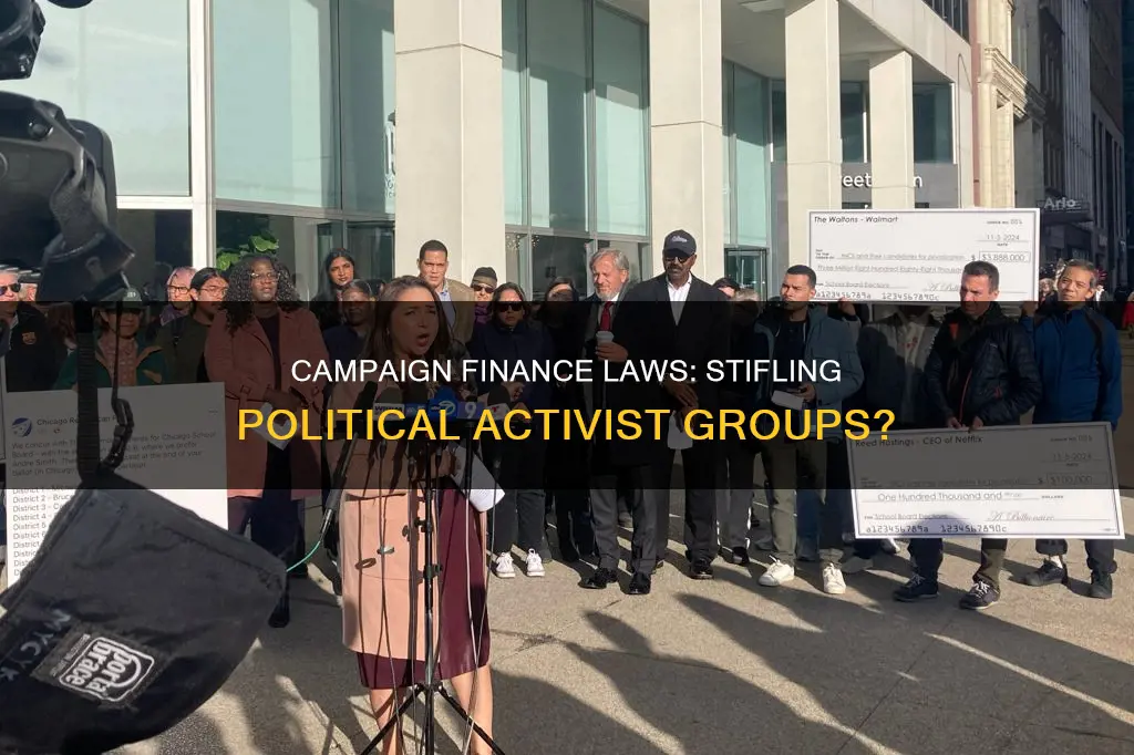how do campaign finance laws restrict political activist groups