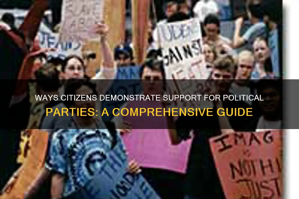 how do citizens show their support for a political party