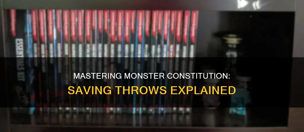 how do constitution saving throws for monsters work