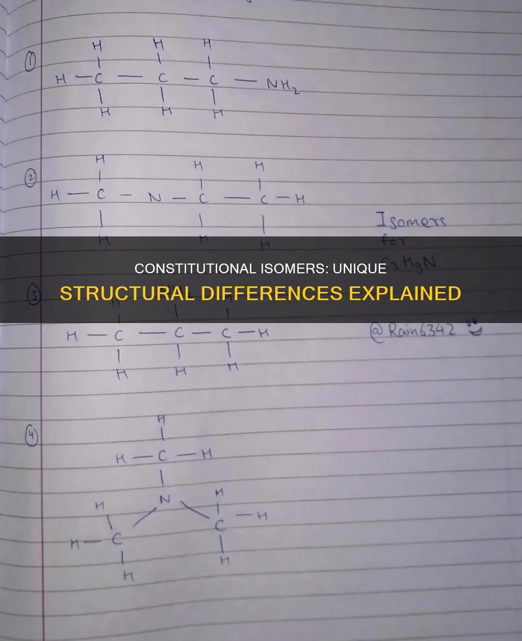 how do constitutional isomers differ from one another