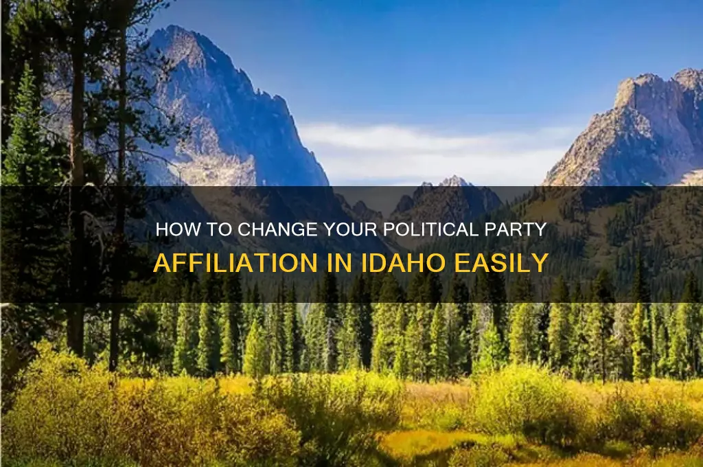 how do i change my political party affiliation in idaho