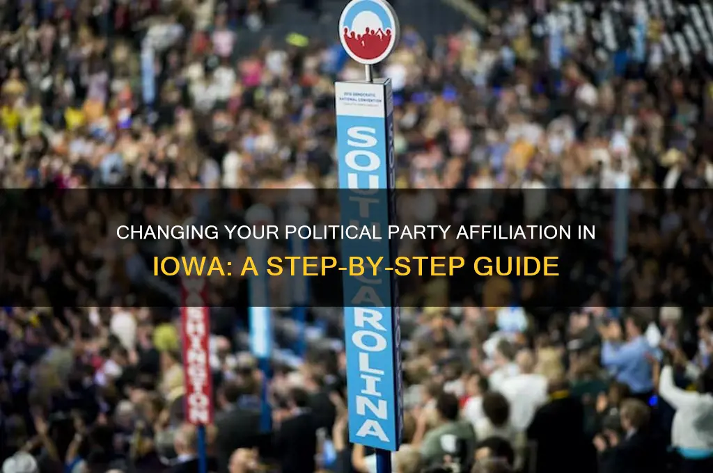 how do i change my political party affiliation in iowa
