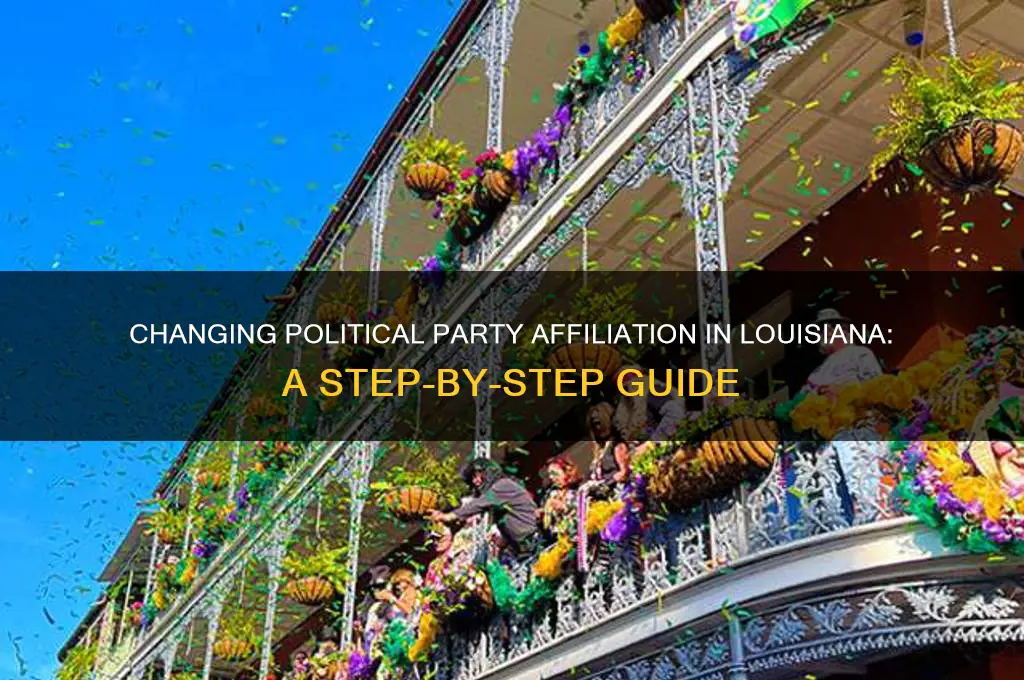 how do i change my political party affiliation in louisiana