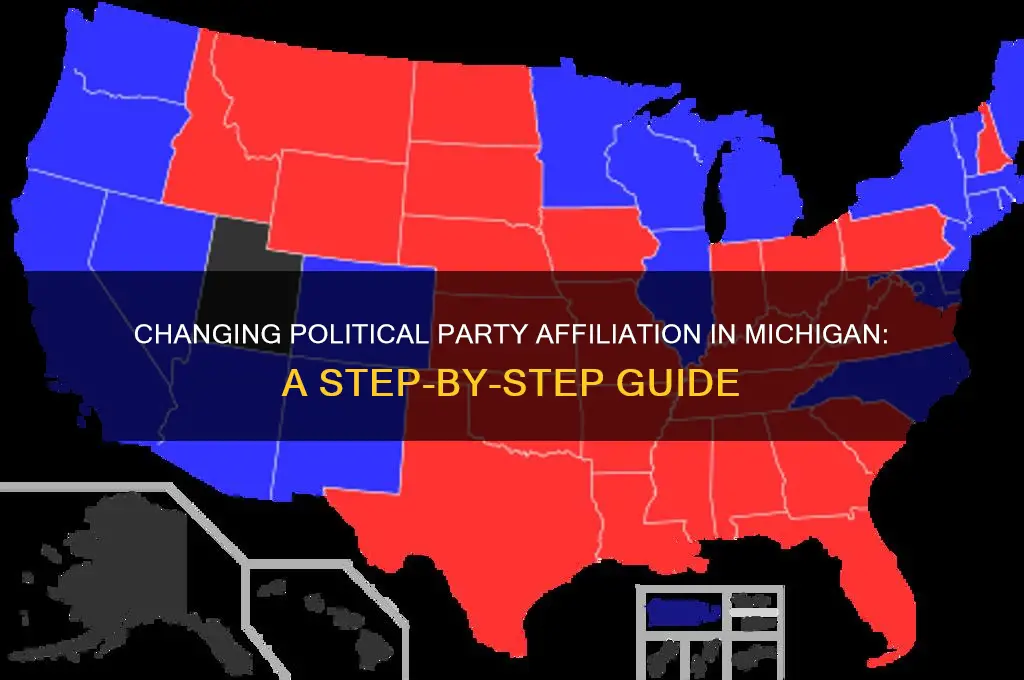 how do i change my political party affiliation in michigan