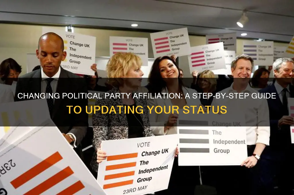 how do i change my political party status