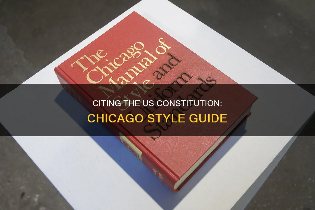 how do i cite chicago style the us constitution