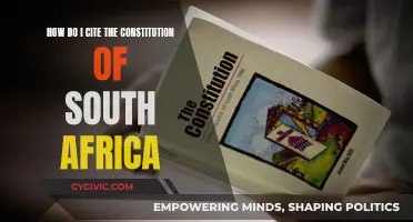 Citing South Africa's Constitution: A Quick Guide