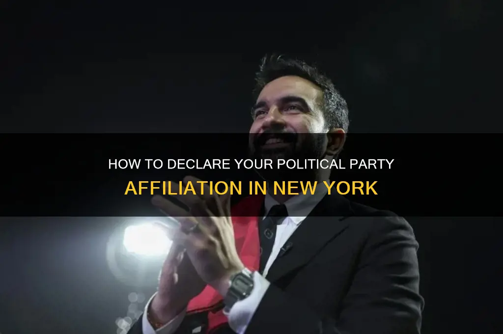 how do i declare my political party in ny