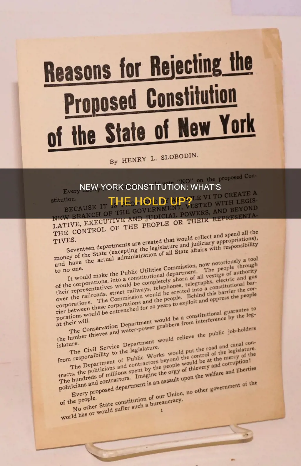 how do i get a no new york constitution