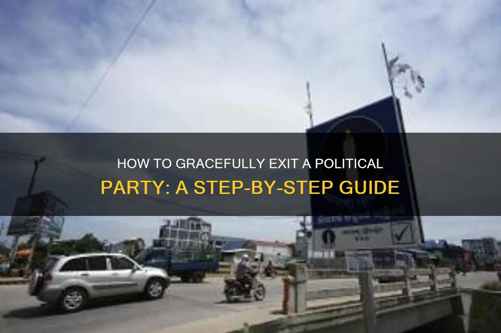 how do i leave a political party