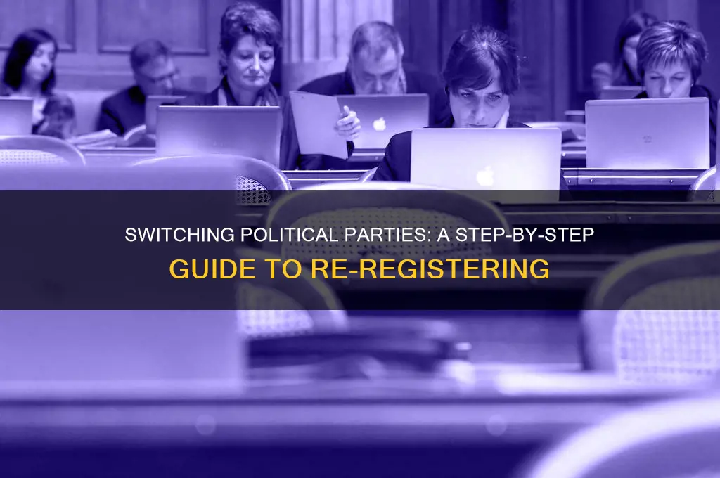 how do i register for a different political party