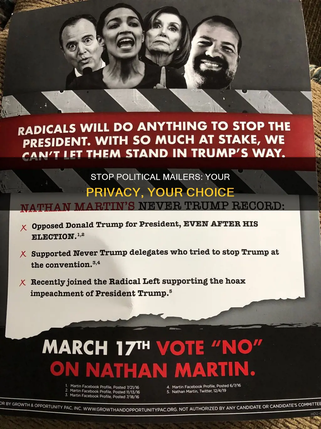 how do i stop getting political mailers