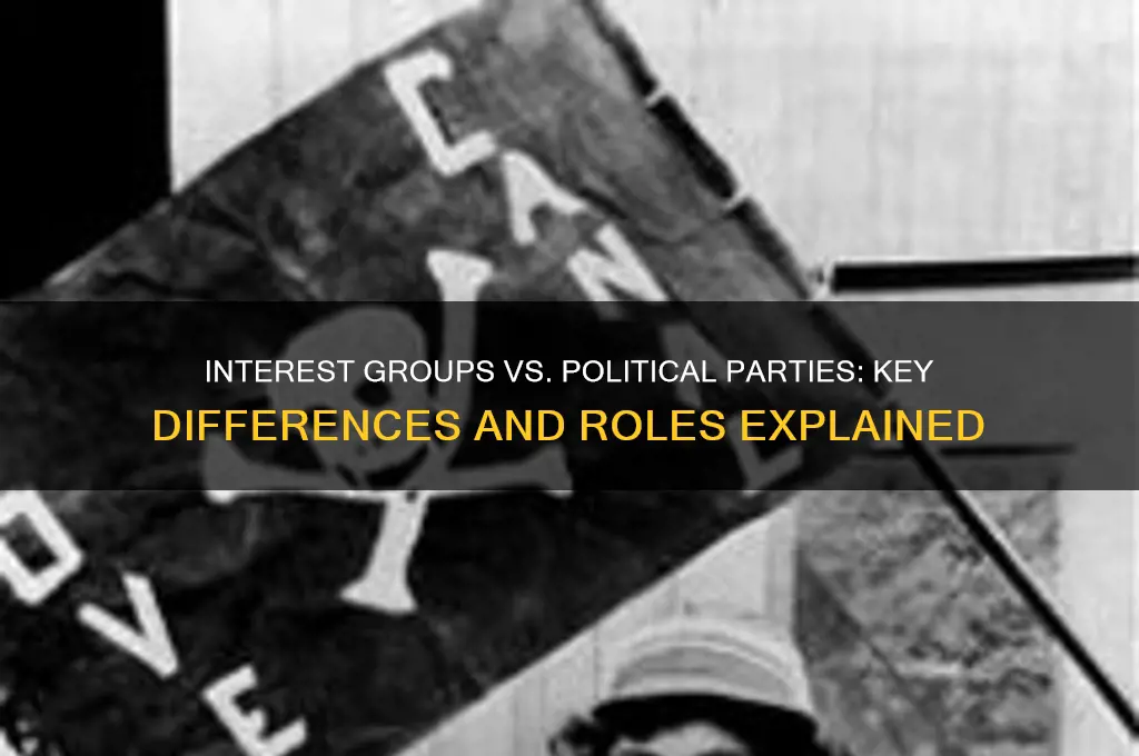 how do interest groups vary from political parties