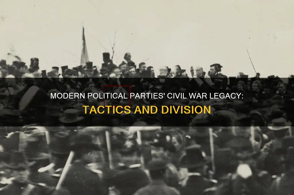 how do modern day political parties use the cvil war