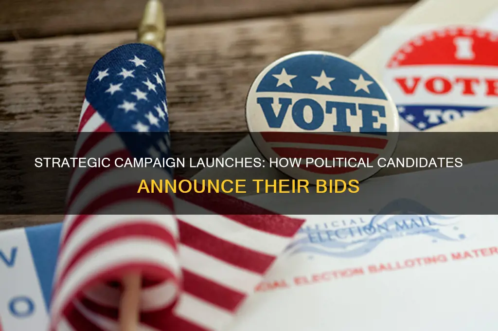 how do political candidates announce