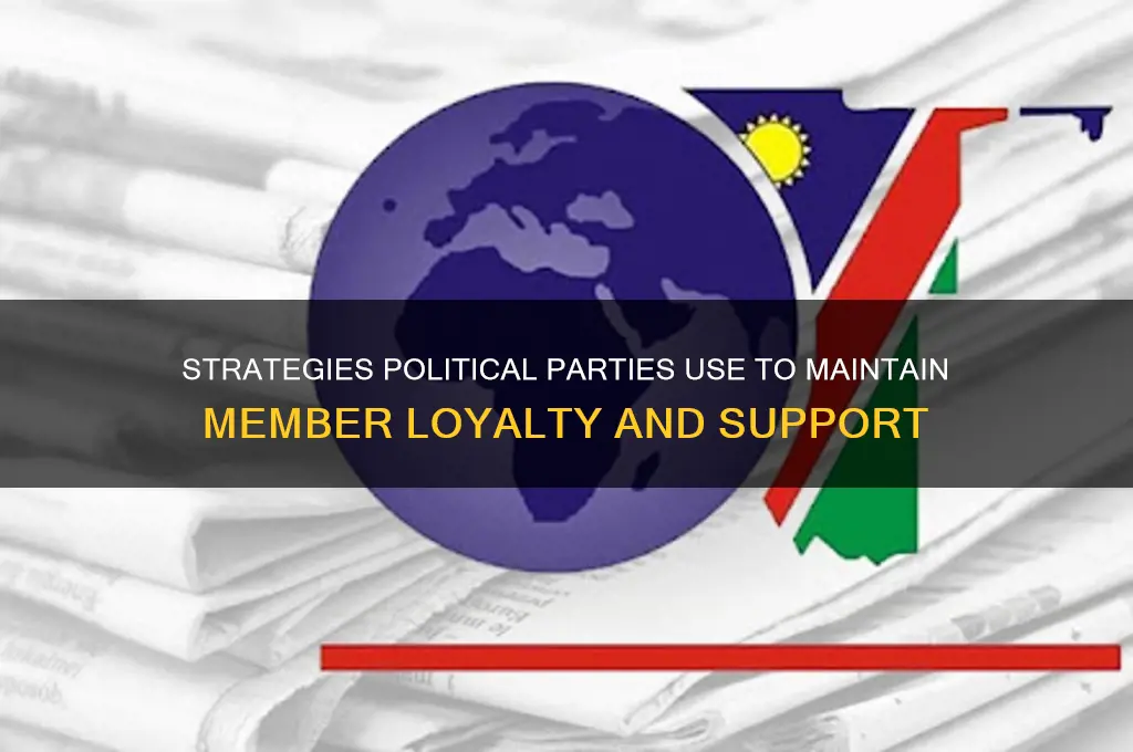 how do political parties ensure support among their members