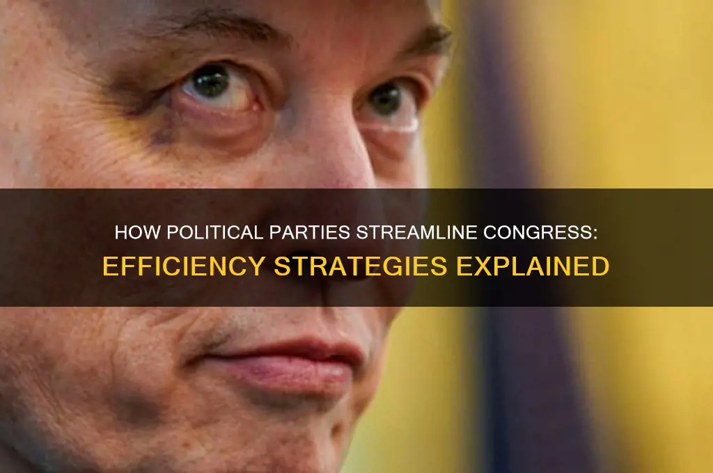 how do political parties make congress more efficient